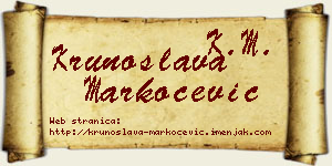 Krunoslava Markočević vizit kartica